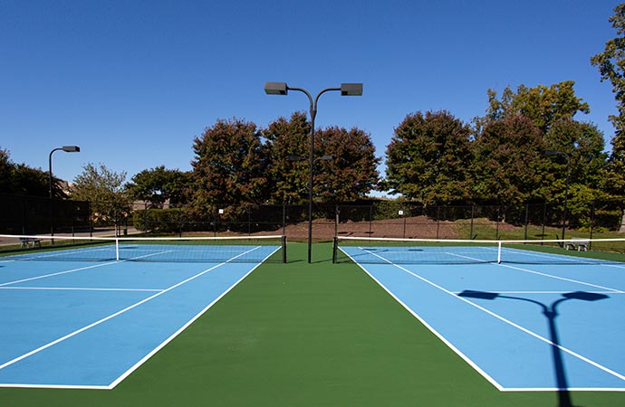 a painter painting a recreational facility