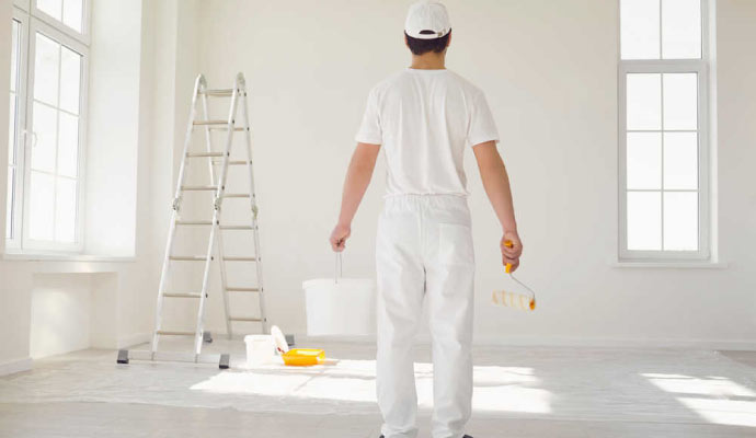 a professional painting in a newly constructed interior